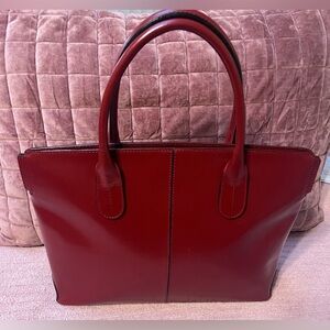 Cristian Burgundy Leather Tote Bag. Beautiful bag 💕